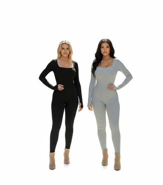 Essence Jumpsuit™ Long Sleeve Seamless One-Piece in Multiple Colors & Sizes
